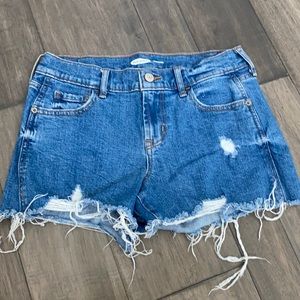 Old Navy Boyfriend Distressed Jean Shorts Sz 0‎